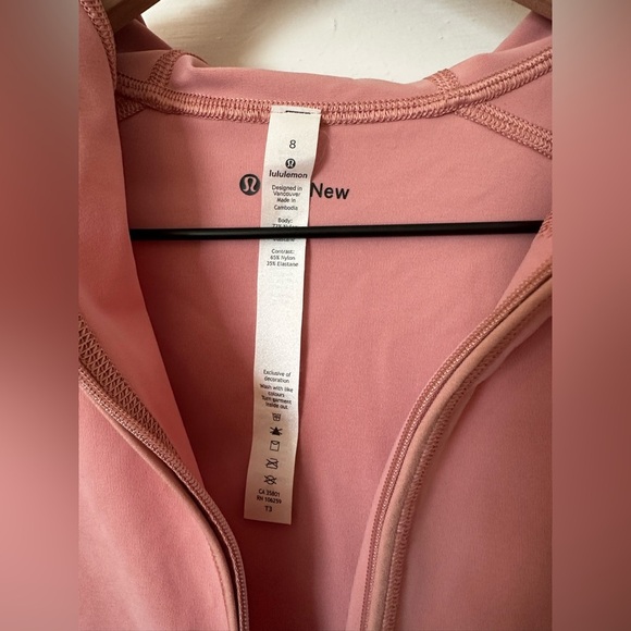 Lululemon Break a Trail 1/2 Zip Hoodie Pink Pastel Sz 8 - Picture 7 of 12